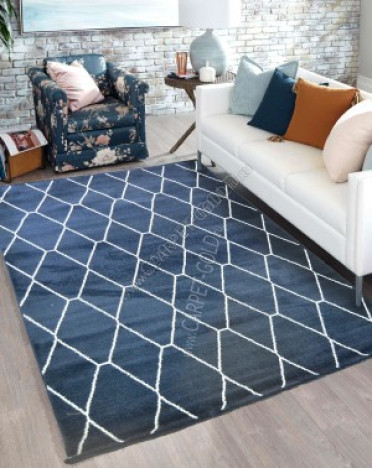 Ковер бельгийский 81228 Ambiance (Полиэстер хит-сет, синий)