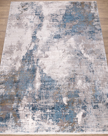 Ковер турецкий M288B Olimpos (Акрил, Эвкалиптовый шелк, серый, голубой)