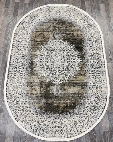 Ковер турецкий 3539_1 FLORIDA овальный (Полиэстер, коричневый)