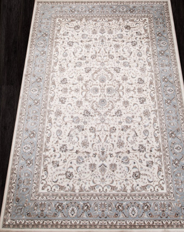 Ковер российский F014 Valencia Delux (Хит-сет, серый, кремовый)