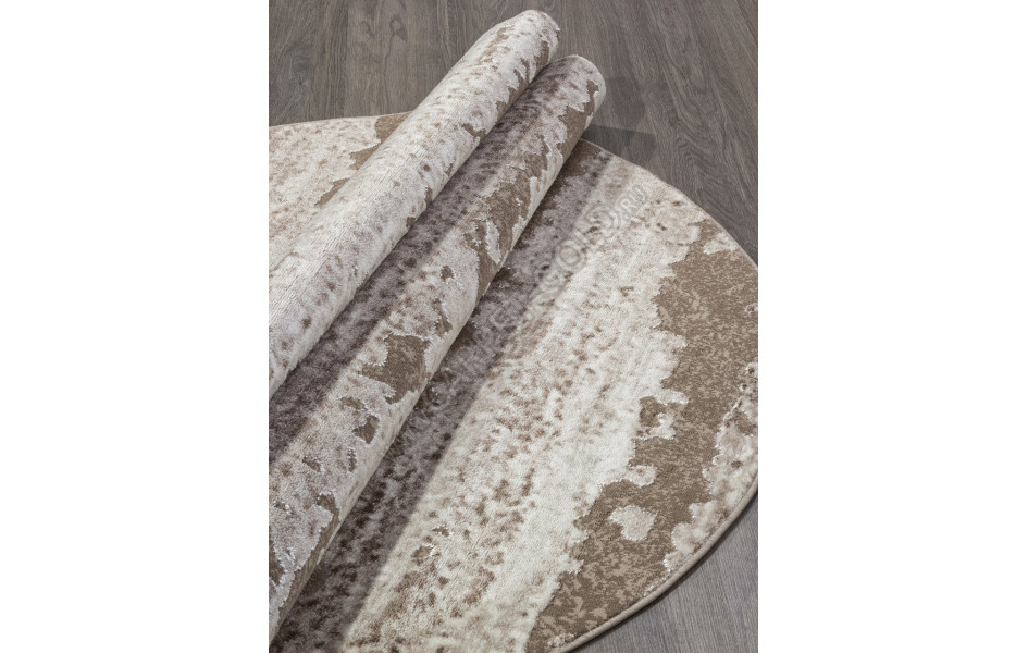 Ковер в стиле модерн F173 - BEIGE - Овал - коллекция ALABAMA
